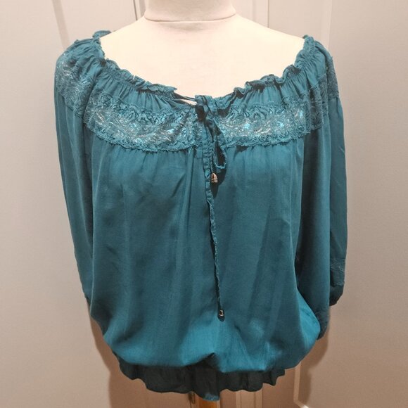 BOHO PEASANT BLOUSE BY ZANNZA - Picture 1 of 8